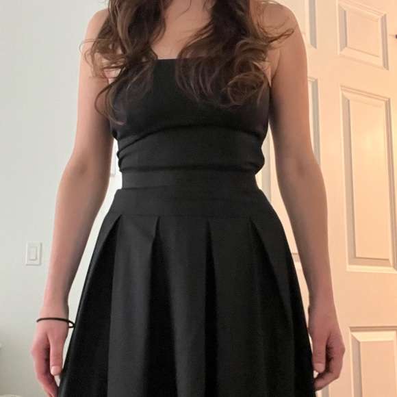 Theory Black Amelie Cocktail Dress with A-Line Waist - Picture 2 of 7